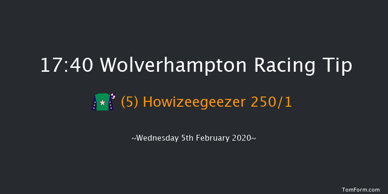 Wolverhampton 17:40 Maiden (Class 5) 6f Mon 3rd Feb 2020