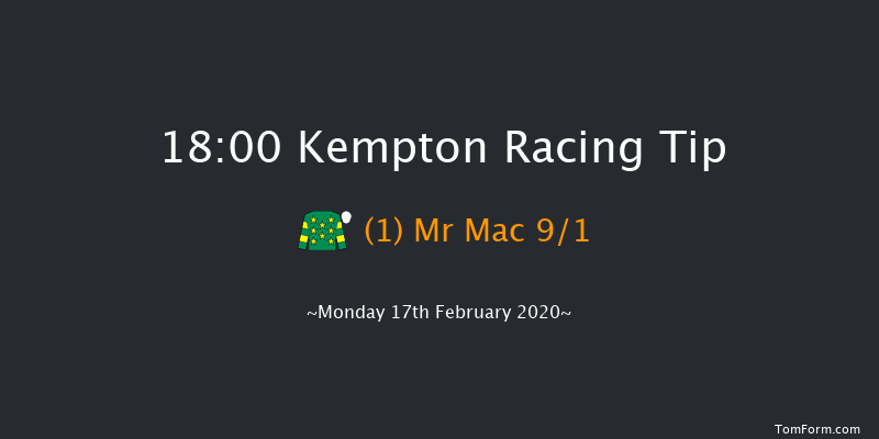 Bet At racingtv.com Handicap (Div 2) Kempton 18:00 Handicap (Class 6) 7f Sun 16th Feb 2020