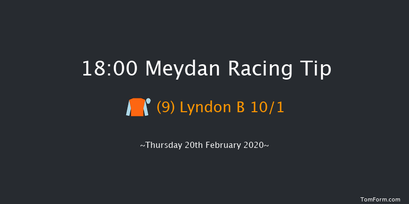 Jaguar F Pace (Division 2) Handicap - Turf Meydan 18:00 1m 15 run Jaguar F Pace (Division 2) Handicap - Turf Thu 13th Feb 2020