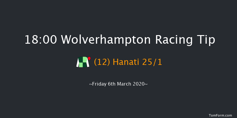 Bombardier British Hopped Amber Beer Handicap (Div 1) Wolverhampton 18:00 Handicap (Class 6) 7f Mon 2nd Mar 2020