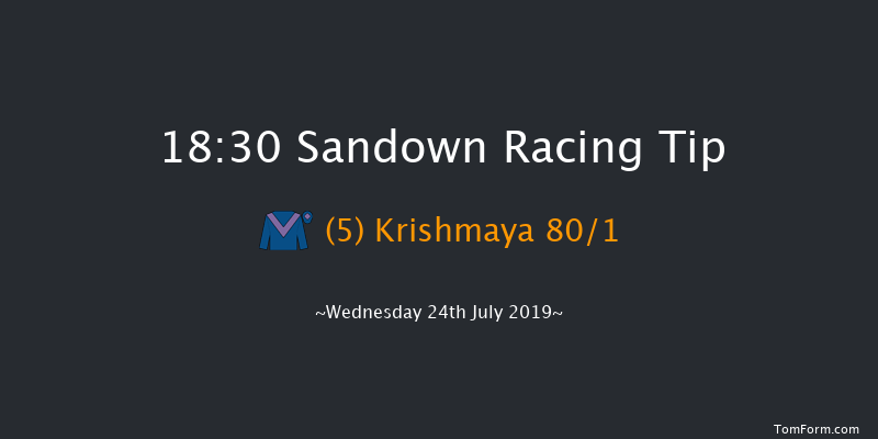 Sandown 18:30 Maiden (Class 4) 5f Sat 6th Jul 2019