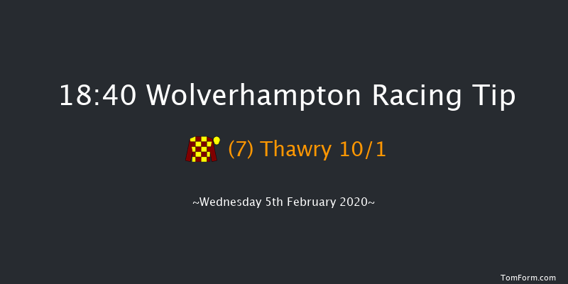 Wolverhampton 18:40 Handicap (Class 6) 9.5f Mon 3rd Feb 2020