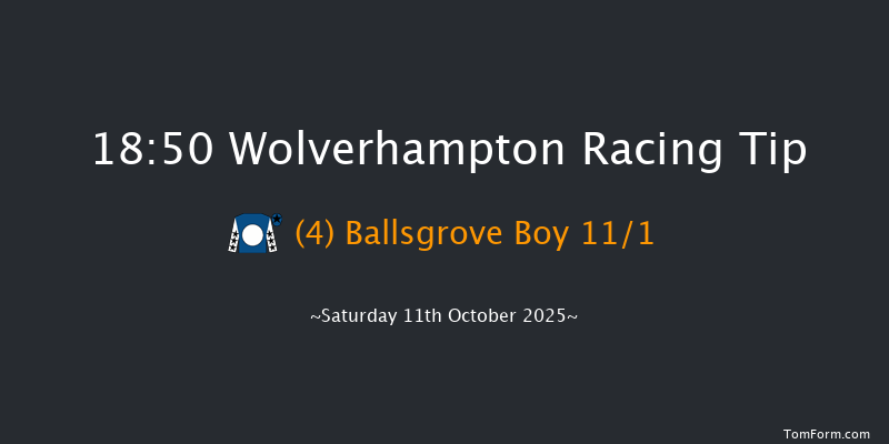 Wolverhampton 18-50 (Class 6) 6f Mon 6th Oct 2025