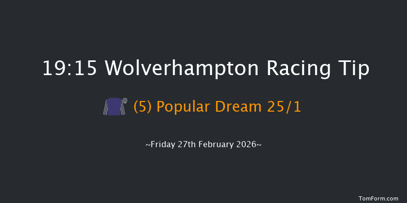 Wolverhampton 19-15 (Class 5) 5f Mon 23rd Feb 2026