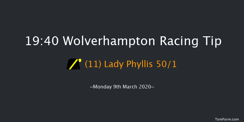 Ladbrokes Where The Nation Plays Handicap Wolverhampton 19:40 Handicap (Class 6) 6f Sat 7th Mar 2020