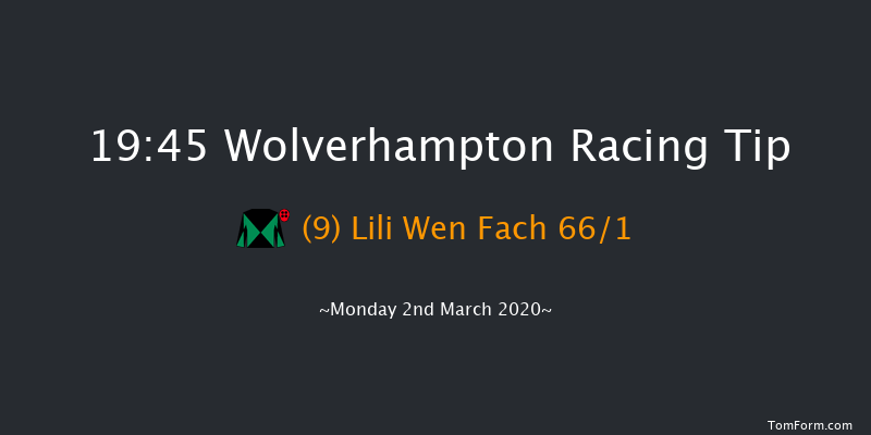 Ladbrokes Home Of The Odds Boost Handicap Wolverhampton 19:45 Handicap (Class 5) 6f Mon 24th Feb 2020