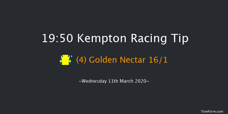 Bet At racingtv.com Handicap (Div 1) Kempton 19:50 Handicap (Class 6) 7f Mon 9th Mar 2020