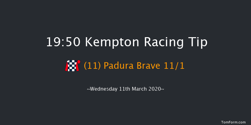 Bet At racingtv.com Handicap (Div 1) Kempton 19:50 Handicap (Class 6) 7f Mon 9th Mar 2020