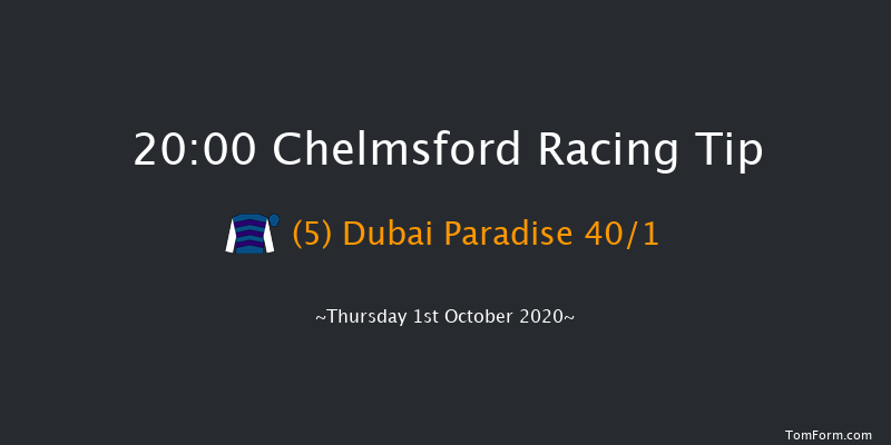 tote.co.uk Now Never Beaten By SP Handicap (Div 1) Chelmsford 20:00 Handicap (Class 6) 6f Sat 26th Sep 2020