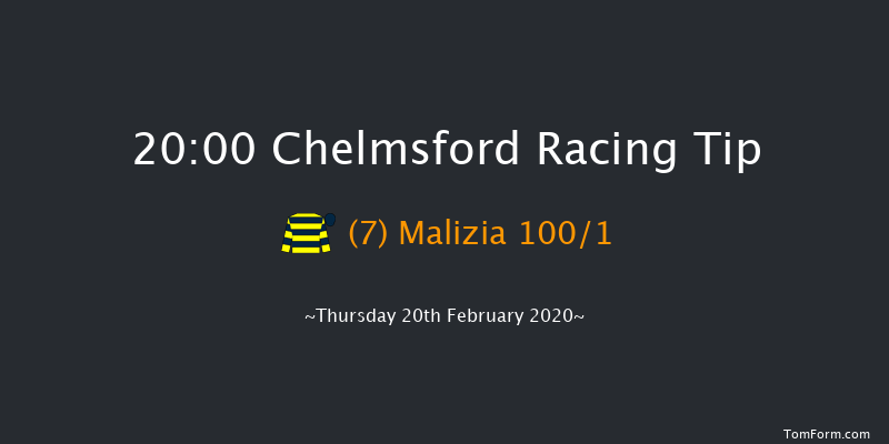 Only Way Is getitprinted.com Novice Stakes Chelmsford 20:00 Stakes (Class 4) 8f Thu 13th Feb 2020