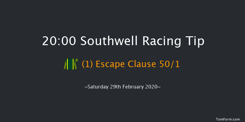 Bombardier Golden Beer Handicap Southwell 20:00 Handicap (Class 6) 8f Wed 26th Feb 2020