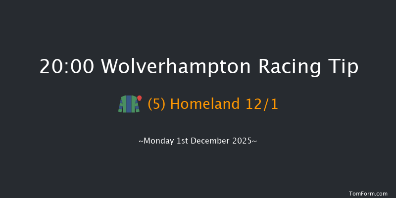 Wolverhampton 20-00 (Class 6) 9f Sat 29th Nov 2025
