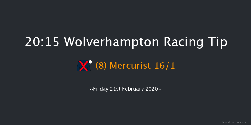 Bombardier Golden Beer Classified Stakes Wolverhampton 20:15 Stakes (Class 6) 7f Mon 10th Feb 2020