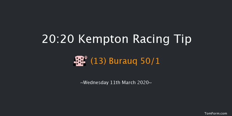 Bet At racingtv.com Handicap (Div 2) Kempton 20:20 Handicap (Class 6) 7f Mon 9th Mar 2020